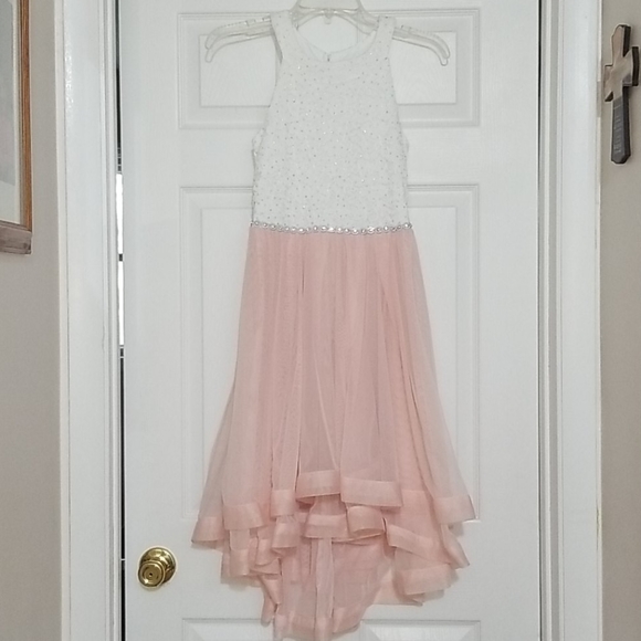 Speechless Other - Light Pink & White Dress ~ size 14 (Girl)